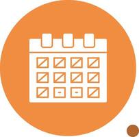 Calendar with event date Glyph Shadow Icon vector