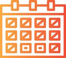 Calendar with event date Linear Gradient Icon vector