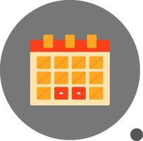 calendario con evento fecha plano sombra icono vector