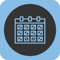 Calendar with event date Linear Round Icon vector