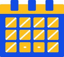 Calendar with event date Flat Two Color Icon vector