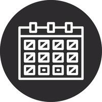 Calendar with event date Inverted Icon vector