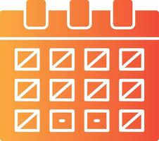 Calendar with event date Solid Multi Gradient Icon vector