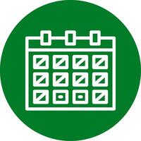 Calendar with event date Outline Circle Icon vector