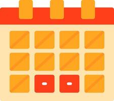 Calendar with event date Flat Icon vector