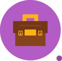 Briefcase Flat Shadow Icon vector