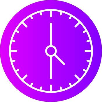 Time Clock Solid Multi Gradient Icon vector