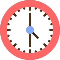hora reloj color lleno icono vector