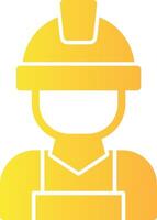Worker Solid Multi Gradient Icon vector