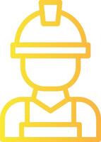 Worker Linear Gradient Icon vector