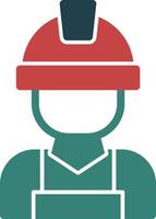 Worker Glyph Two Color Icon vector