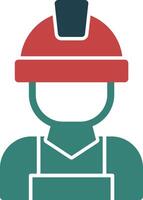 Worker Glyph Two Color Icon vector