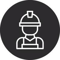 Worker Inverted Icon vector