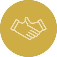Handshake Line Multi color Icon vector