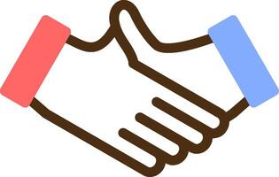 Handshake Color Filled Icon vector