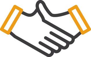 Handshake Line Circle Icon vector
