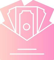 Salary Solid Multi Gradient Icon vector