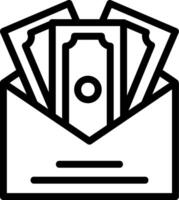 Salary Line Icon vector