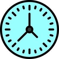 Clock Line Filled Icon vector