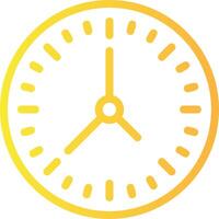 reloj lineal degradado icono vector