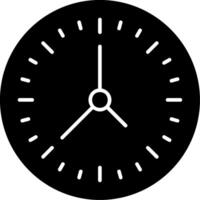 icono de glifo de reloj vector