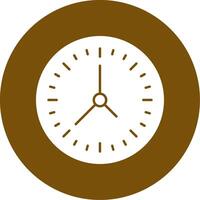 Clock Glyph Circle Icon vector