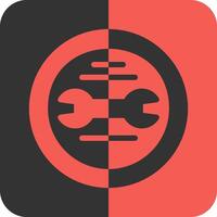 Badge Red Inverse Icon vector