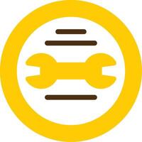 Badge Yellow Lieanr Circle Icon vector