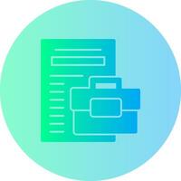 Contract Gradient Circle Icon vector