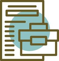 Contract Linear Circle Icon vector