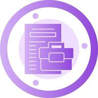 Contract Glyph Gradient Icon vector