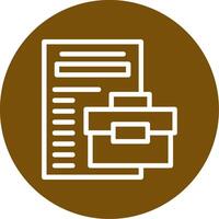 Contract Outline Circle Icon vector