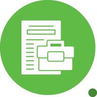 Contract Glyph Shadow Icon vector
