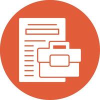 Contract Glyph Circle Icon vector