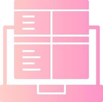Laptop for online job applications Solid Multi Gradient Icon vector