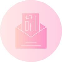 Paycheck Gradient Circle Icon vector