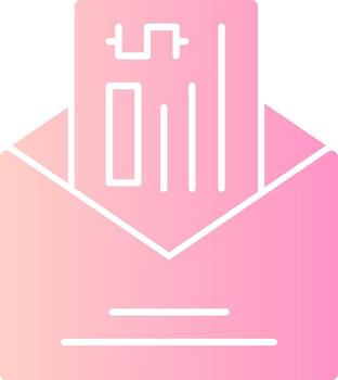 cheque de pago sólido multi degradado icono vector