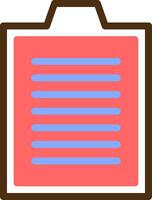 Clipboard Color Filled Icon vector