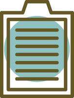 Clipboard Linear Circle Icon vector