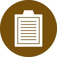 Clipboard Glyph Circle Icon vector