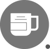 Coffee Mug Glyph Shadow Icon vector