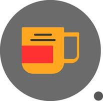 café jarra plano sombra icono vector