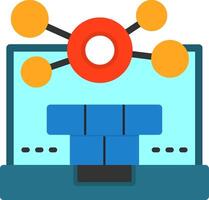 OnFlat networking Flat Icon vector