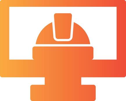 Monitor Solid Multi Gradient Icon vector