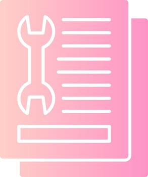 documento sólido multi degradado icono vector