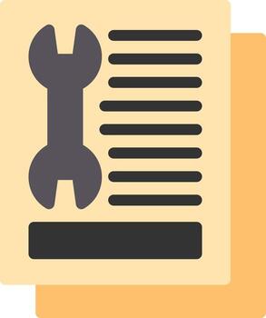 Document Flat Icon vector