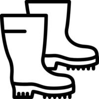 Work Boots Line Icon vector