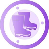 Work Boots Glyph Gradient Icon vector