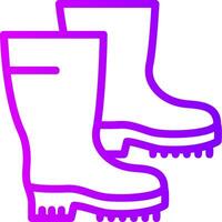 Work Boots Linear Gradient Icon vector