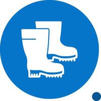 Work Boots Glyph Shadow Icon vector
